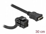 HDMI F - HDMI F perėjimas, Keystone, 110L 0.22m, juodas