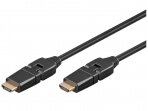 HDMI kabelis 3m 1080p 1.4 su pasukamomis 360L jungtimis