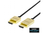 HDMI kabelis 3m 4K juodas, 3.6mm storio