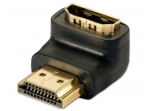 HDMI M - HDMI F kampinis perėjimas, kabelis į apačią, Lindy
