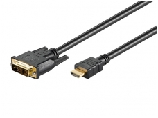 HDMI - DVI-D kabelis 10m 1080p, paauksuoti kontaktai
