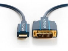HDMI - DVI-D kabelis 1m 4K Clicktronic, dvikryptis