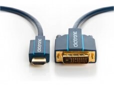 HDMI - DVI-D kabelis 7.5m 4K Clicktronic, dvikryptis