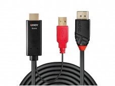 HDMI į DisplayPort 1.2 kabelis 4K 4096x2160 30Hz, 1m