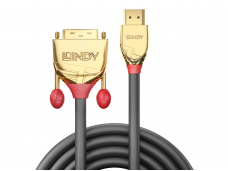 HDMI į DVI-D kabelis 1m, 1920x1200, GOLD Line