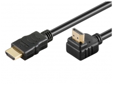 HDMI kabelis 1m 1080p 1.4 su kampine 90L jungtimi