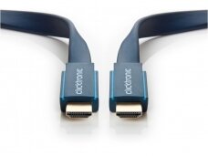 HDMI kabelis 1m, Clicktronic, 2160p 1.4, plokščias