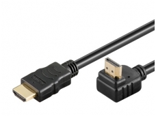 HDMI kabelis 2m 1080p 1.4 su kampine 90L jungtimi