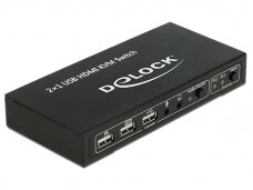 HDMI KVM perjungėjas 2>1, USB2.0, Audio