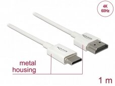 HDMI - mini HDMI  kabelis 1m, 4K, baltas