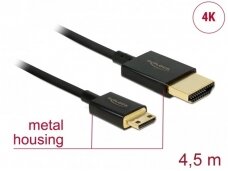 HDMI - mini HDMI  kabelis 4.5m, 4K, aktyvus, juodas