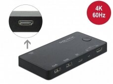 HDMI/ USB-C KVM perjungėjas 2>1, USB2.0, 4K