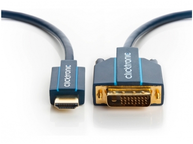 HDMI - DVI-D kabelis 5m 4K Clicktronic, dvikryptis 1