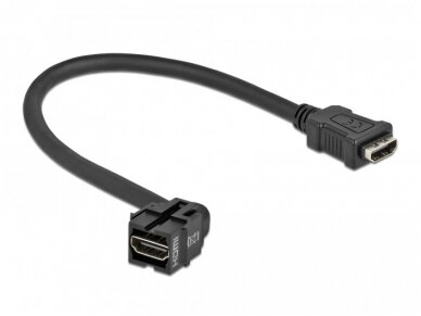 HDMI F - HDMI F perėjimas, Keystone, 250L 0.22m, juodas