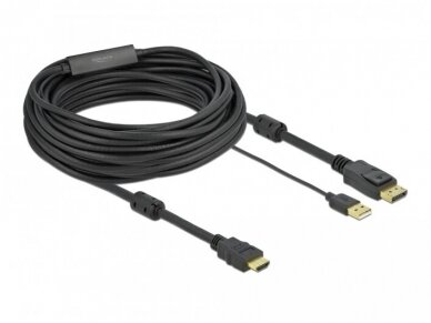 HDMI į DisplayPort 1.2 kabelis 4K 4096x2160 30Hz, 10m 1