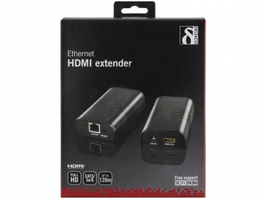 HDMI ilgiklis CAT 5/6 100/150m per 1 UTP kabelį 1080p 3