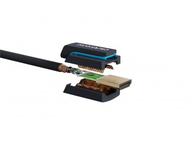 HDMI kabelis 0.5m, Clicktronic, 2160p 4K, 4mm storio 8