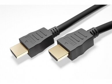 HDMI kabelis 10m 4K 2.0 2160p, juodas HDR, eARC 3