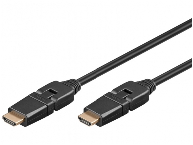 HDMI kabelis 1.5m 1080p 1.4 su pasukamomis 360L jungtimis 1