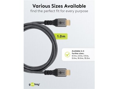 HDMI kabelis 1m, 4K 7