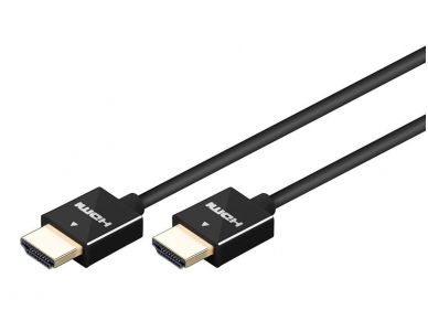 HDMI kabelis 2m 4K juodas, 4mm storio