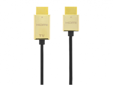 HDMI kabelis 3m 4K juodas, 3.6mm storio 1