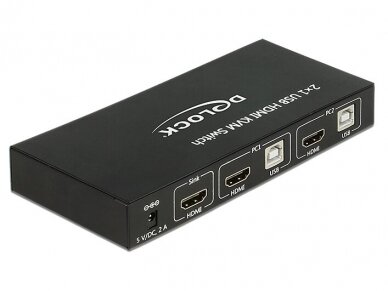 HDMI KVM perjungėjas 2>1, USB2.0, Audio 1