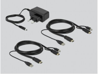 HDMI KVM perjungėjas 2>1, USB2.0, Audio 2