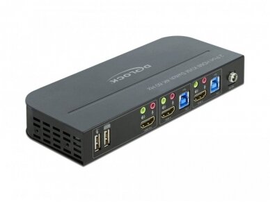 HDMI KVM perjungėjas 2>1, USB3.0, 4K, audio 1