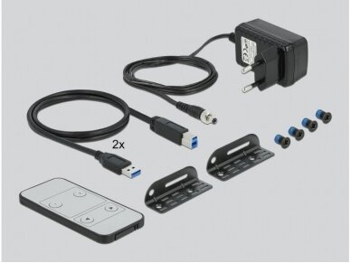 HDMI KVM perjungėjas 2>1, USB3.0, 4K, audio 3