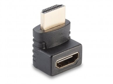 HDMI M - HDMI F kampinis perėjimas, kabelis į viršų, Lindy