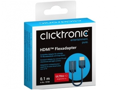 HDMI M - HDMI F lankstus perėjimas, Clicktronic 2160p 4K 3