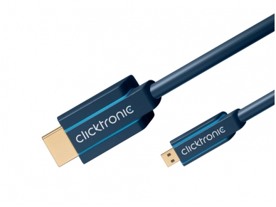 HDMI - micro HDMI kabelis 1m Clicktronic 2160p 4K 2