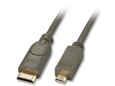 High-Speed-HDMI® cable with Ethernet, Type C (Mini) / Type D (Micro), 0.5m