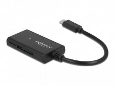 Keitiklis USB-C 3.1 į SD, micro SD, MMC kortelių skaitytuvą