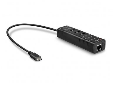 Keitiklis USB-C į 3xUSB 3.0 ir Gigabit Ethernet 1