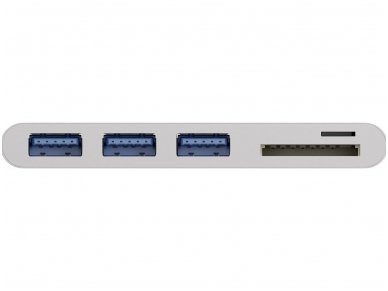 Keitiklis USB-C į 3xUSB3.0, SD/MMC/micro SD skaitytuvas 1