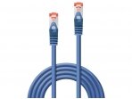 Komutacinis kabelis 0.5m S/FTP Cat6 Pimf, mėlynas