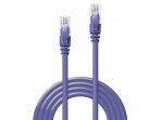 Komutacinis kabelis 0.5m U/UTP Cat6, violetinis