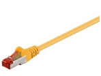 Komutacinis kabelis 10m S/FTP Cat6 Pimf, geltonas LSZH CU