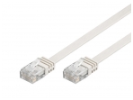 Komutacinis kabelis 15m UTP Cat6 plokščias, baltas CU