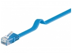 Komutacinis kabelis 15m UTP Cat6 plokščias, mėlynas CU