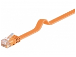 Komutacinis kabelis 1,5m UTP Cat6 plokščias, oranžinis CU