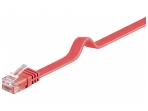 Komutacinis kabelis 1,5m UTP Cat6 plokščias, raudonas CU