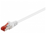 Komutacinis kabelis 1m S/FTP Cat6 Pimf, baltas LSZH CU