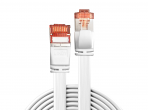 Komutacinis kabelis 1m U/FTP Cat6, plokščias, baltas