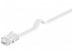 Komutacinis kabelis 1m UTP Cat6 plokščias, baltas CU