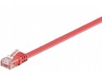 Komutacinis kabelis 1m UTP Cat6 plokščias, raudonas CU