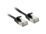 Komutacinis kabelis 5m U/FTP Cat6A, plokščias, juodas