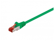 Komutacinis kabelis 0,15m S/FTP Cat6 Pimf, žalias LSZH CU